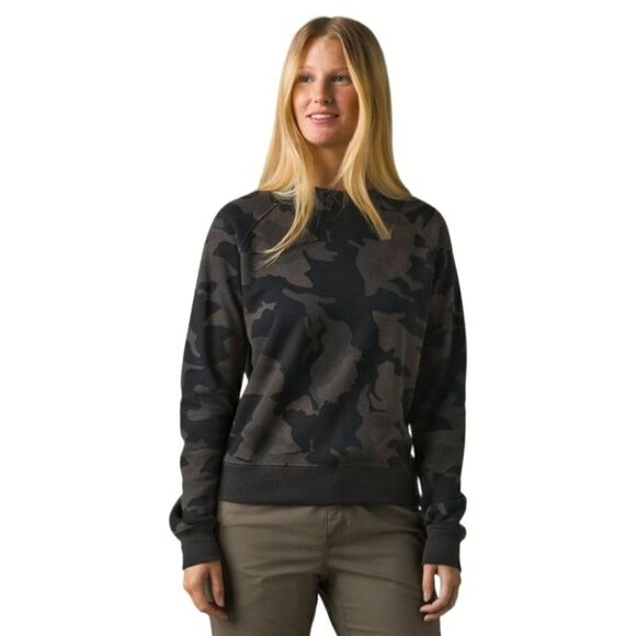 NWT Cozy Up Loose Fit Sweatshirt In‎ Black Camo sz XS